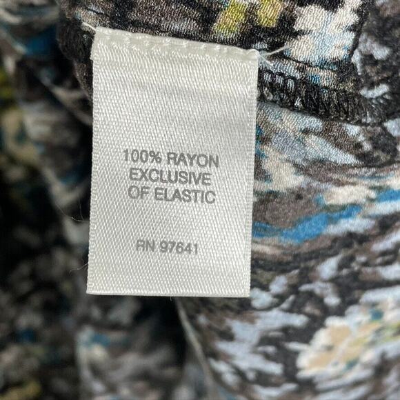 J Jill Dark Floral Argyle Stretchy Long Sleeve Blouse Size Small - Picture 6 of 8